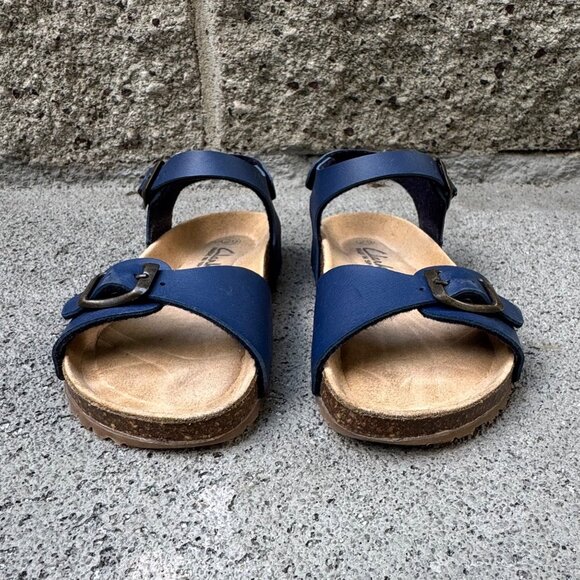 Clarks Buckle Sandals Kids EU 29 11.5 Blue Birkenstock Style Hiking Sandal Shoe - Picture 2 of 9